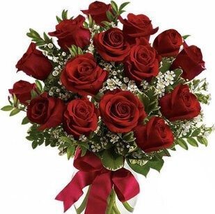 15 red roses with greenery | Flower Delivery Magadan